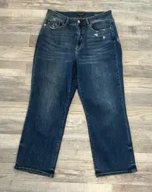 Judy Blue Wide Leg Dark Wash High Rise Jeans Women's Stretch H5