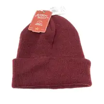 American Needle Unisex Burgundy Beanie Knitted NEW