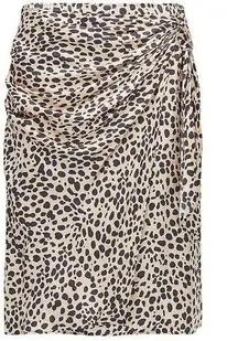 BOSS wrap effect skirt with animal print size 6 (b16)