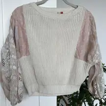 Pilcro Martine Peasant Sleeve Sweater, XS Boho Statement Sleeves Knit, Like New