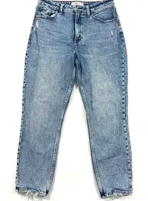 Abercrombie The Mom High Rise Jeans Acid Wash Curve Love
