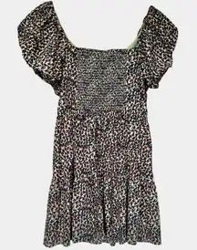 NWT Gap Corset Tiered‎ Leopard Print Mini Dress Sz XL