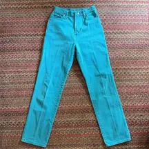 VTG WRANGLER LADIES TEAL BLUE WESTERN COWGIRL JEANS HIGH RISE EQUESTRIAN