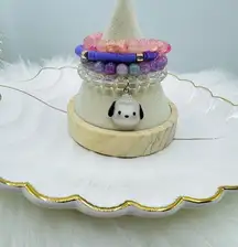 Pochacco beaded Arm Candy  Bracelet