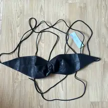 THE SEI Leather bra top