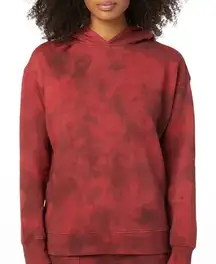 NWT HUDSON Tie Dye Hoodie with Cutout‎ Back in Cabernet Fatigue Size Small