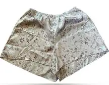 Cacique Y2K Purple Silky Satin Cottagecore Whimsygoth Boho Floral Casual Shorts