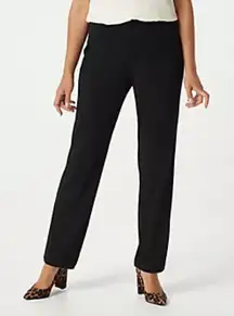 NWOT‎ Susan Graver Essentials Liquid Knit Straight Leg Pant Black X-Large Petite