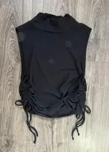 ZARA Clinched Black Tank Top