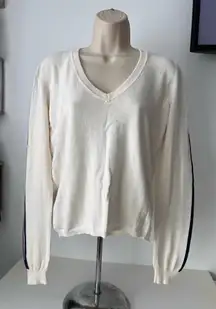 Flaherty V-Neck Cream Sweater