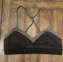 Sports Bra Black And Grey Womens Size Small