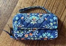 Vera Bradley Chandelier Floral Wristlet Wallet Blue