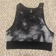 Ultracor Reversible Cloud Marble Die Sport Crop Tank- Size Small