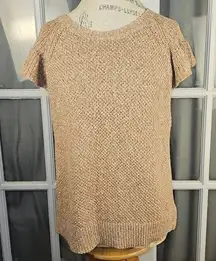 Madewell Womens Tan Brown Flutter Sleeve‎ Sweater Tank XL