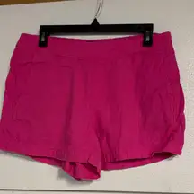 GAP WOMENS HOT PINK LINEN SHORTS LARGE