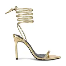 Tony Bianco Franci Sandal in Gold Nappa Metallic