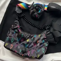 Kurt Geiger Shoulder Bag with Rainbow Strap 🌈