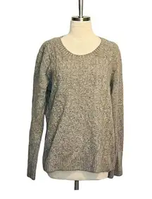 BANANA REPUBLIC GRAY SHIMMER SWEATER ITALIAN FABRIC WOOL CASHMERE BLEND …