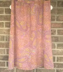Coldwater creek pink paisley skirt size medium