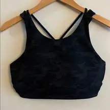 Vuori Elevation Sports Bra Black Grey Camo Longline Size Large VW1006