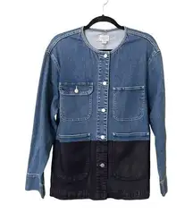 GREY JASON WU‎ Two Toned Denim Jacket Sz 4