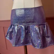 mcbling y2k bratz sparkly reworked mini skirt purple rave