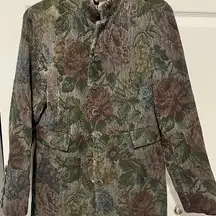 Express vintage flower print coat in size 12