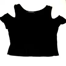 Baby Tee Cut Out Shoulder Crop Top