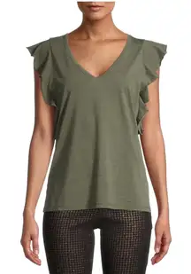 Time and Tru Women's Ruffle Sleeve Tank
