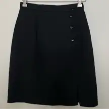 Vintage Easy Pieces black 4 button pencil skirt