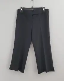 BCBGMaxAzria Black Wool Blend Capri Pants 6