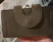 Brown textured vintage wallet