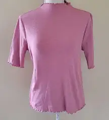 Marled reunited foxglove mockneck top size large