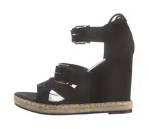 Balenciaga Suede Espadrilles Black Sandals size 40 US size 10
