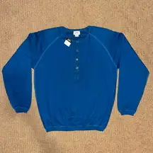 NWT 80’s Vintage Shoulder Pads Gap Crewneck Snap Sweatshirt