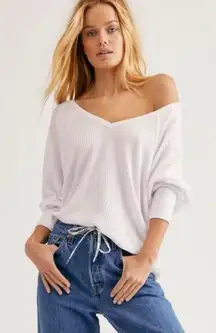 NWOT Free People Santa Clara Thermal In White