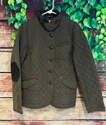 Aigle Women's Sudhampton Water Resistant Quilted Jacket Corduroy Elbow Patches 8