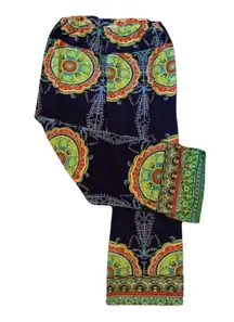 Straight Leg Patterned Pants