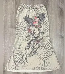 Cider Tatted Heart | Wings Mermaid Maxi Skirt