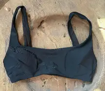 Aerie black padded scoop swim top bikini summer beach pool women's size small