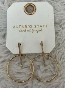 NEW Altar’d State Arula Gold Hoop Earrings NWT