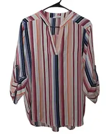 Bailey Blue Striped Top Size XL