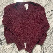 V Neck Chenille Sweater