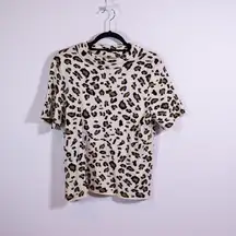 Field Flower Anthropologie Cheetah Leopard Animal Print Pattern Mock Sweater XL