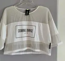 Criminal Damage LDN White Crop Tee