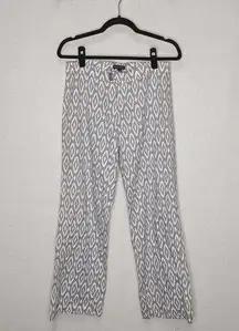 Willi Smith | Aztec Linen Blend Pants 2 Blue White