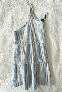 NWT Coco + Carmen Striped Gray Blue Boho Tank Top Sleeveless Size XXL 2X