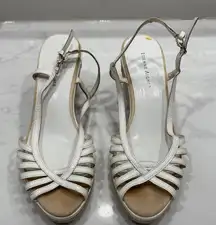 Etienne Aigner Cream Strappy Sandals