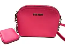 Steve Madden Bmaggie Crossbody Bag Hot Pink Dome Purse‎ Chain Strap AirPod Case