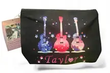 New! Taylor Swift Black 3 Guitar Make-up Bag